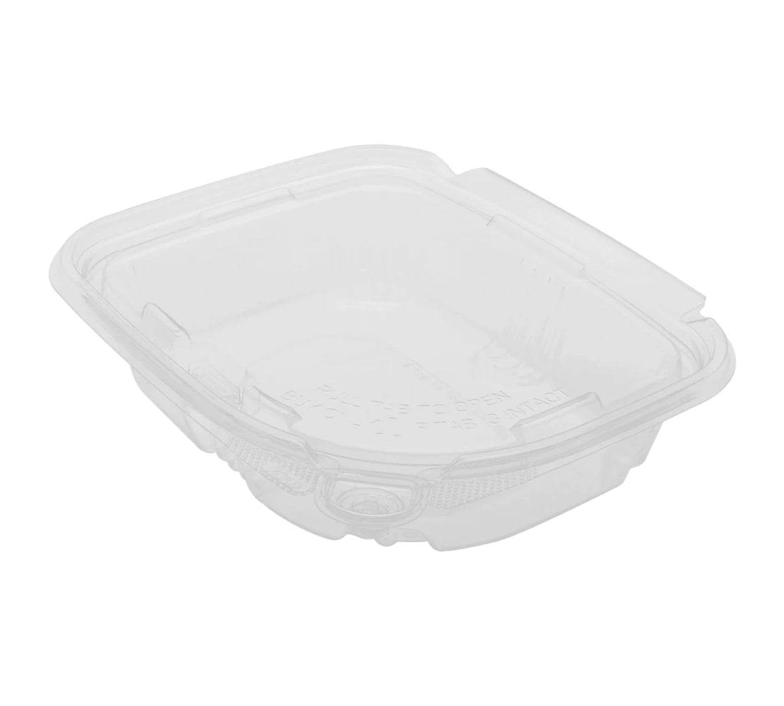 Hinged Deli Container with Lid 4 oz PET Plastic Tamper Resistant - 400 pcs