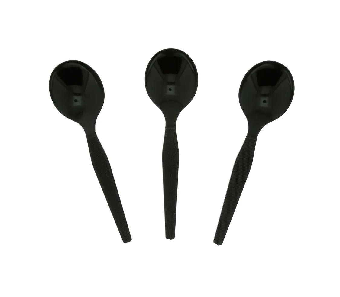 Soupspoon, Med Hvy Weight, Black, PS, L: 14 CM, W: 3 G - 1000