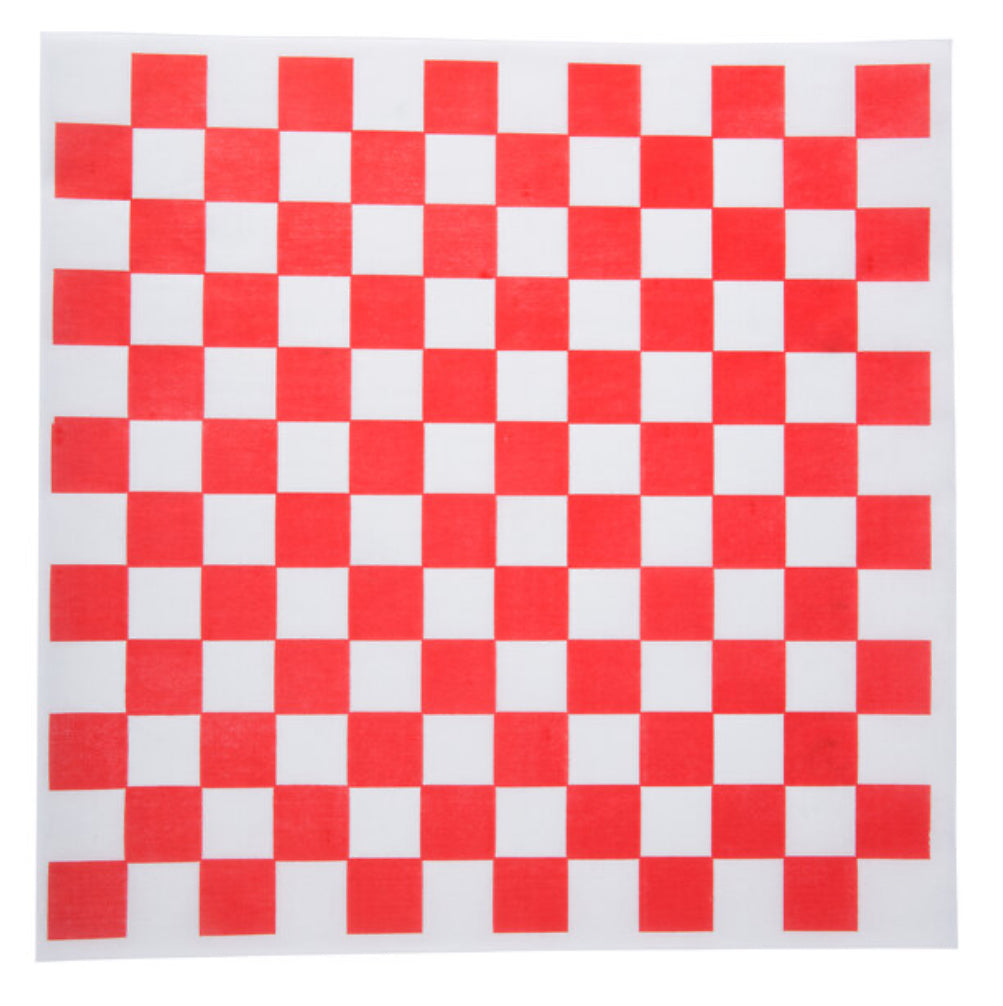 Deli Wrap / Paper Liner Sheets, 12" x 12" Red Checkered - 5,000 sheets