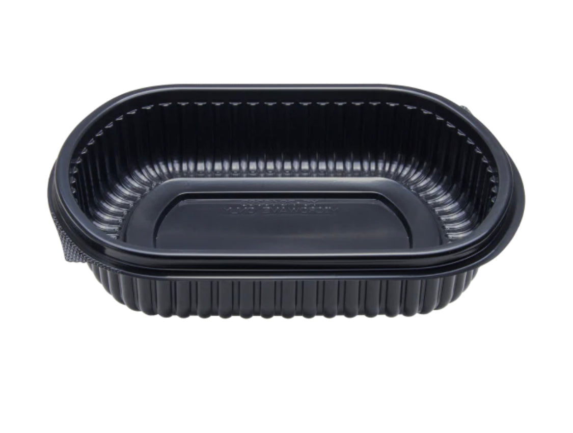 Microwaveable PP Black Take Out Box, 24oz - 300 pcs