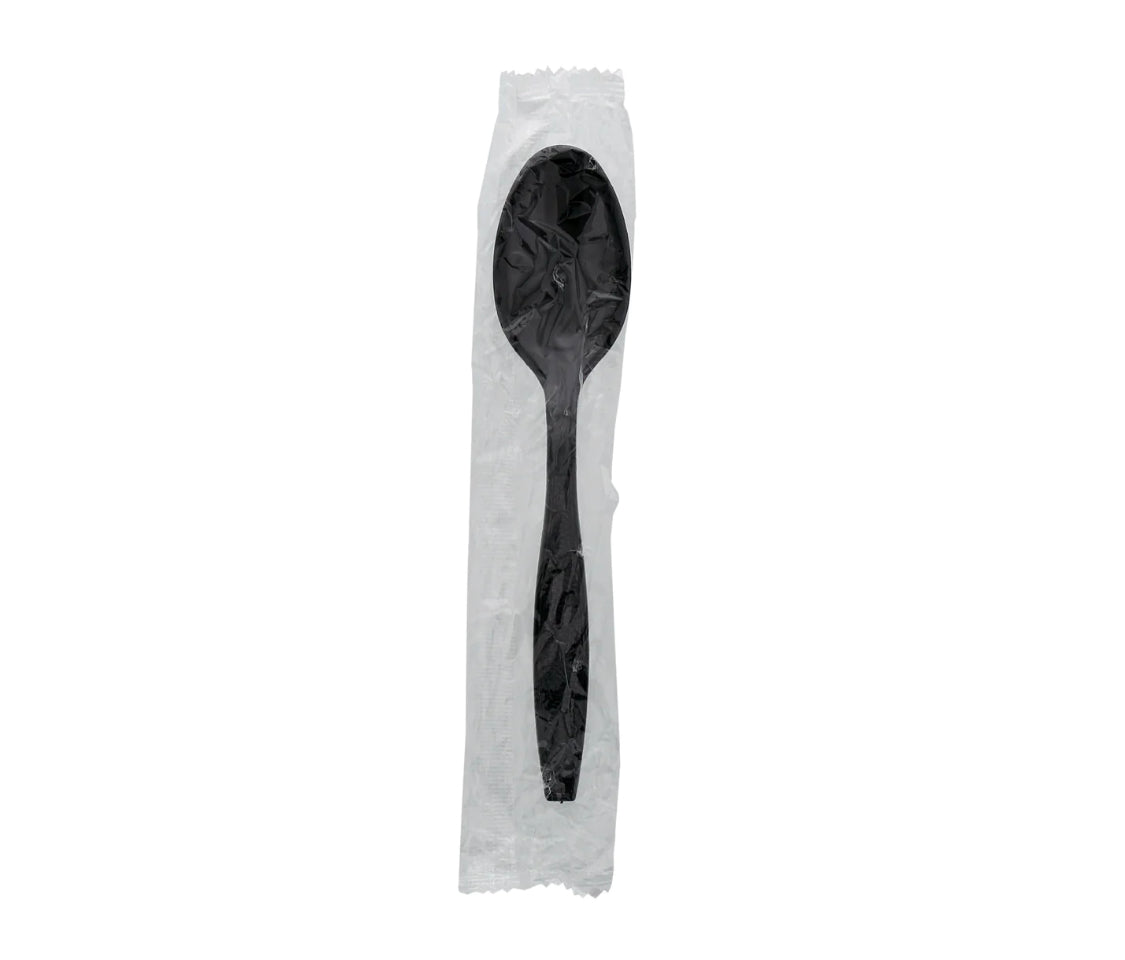 Teaspoon, Ind Wrapped, Heavy Weight, Black, PS, L: 15.3 CM, W: 4.2 G - 1000