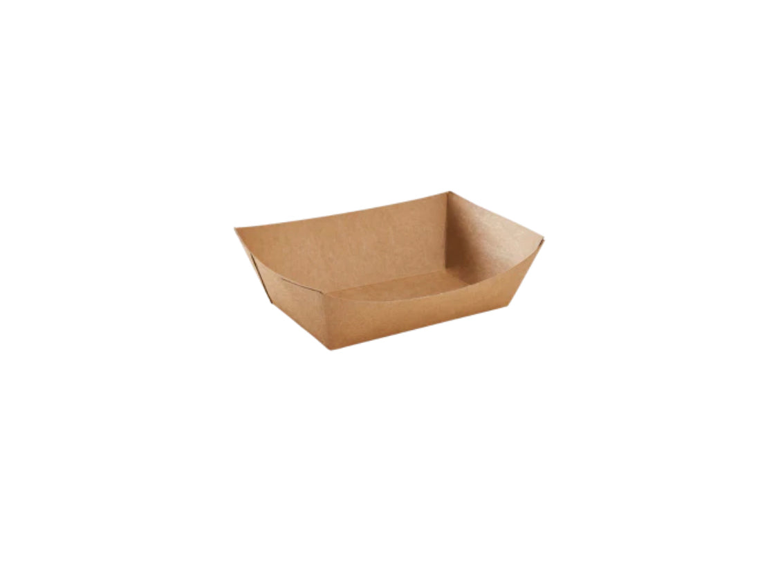 Food Tray, 1/2 lb - 8oz, Kraft - 1,000 pcs