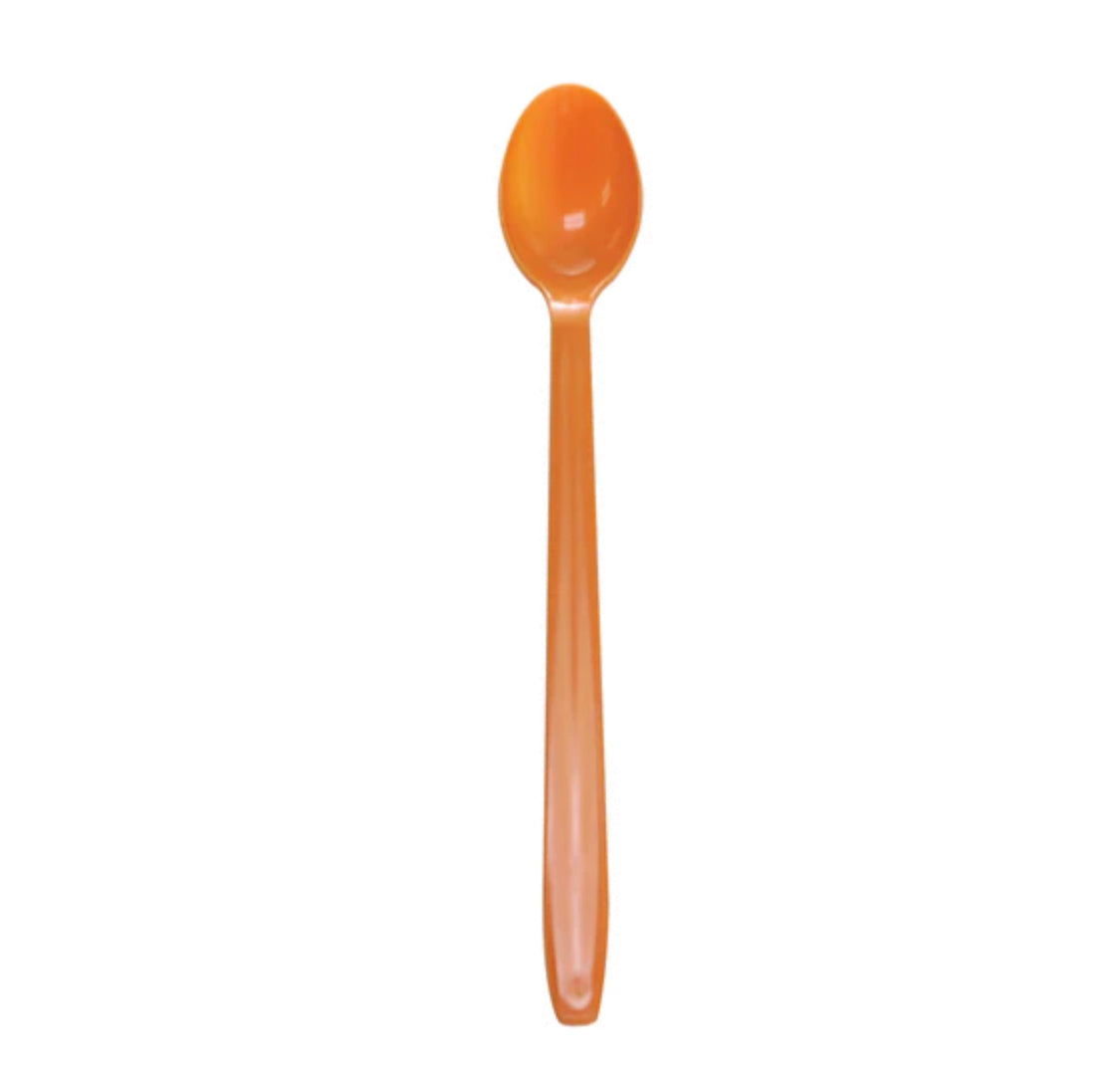 PP Plastic Heavy Weight Soda Spoons, Orange - 1,000 pcs