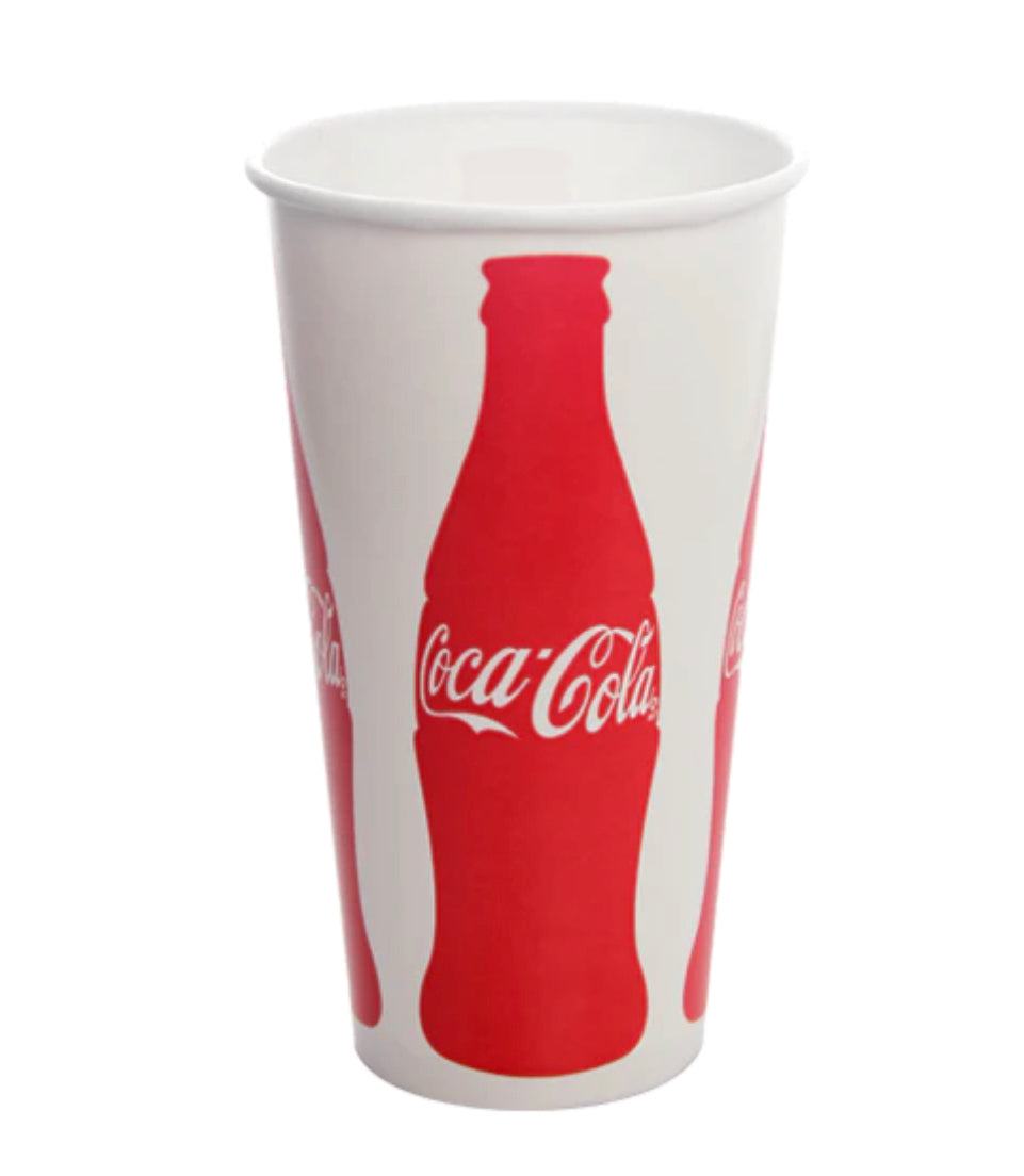 Paper Cold Cup (104.5mm), Coke Print, 32oz, 600 Pcs