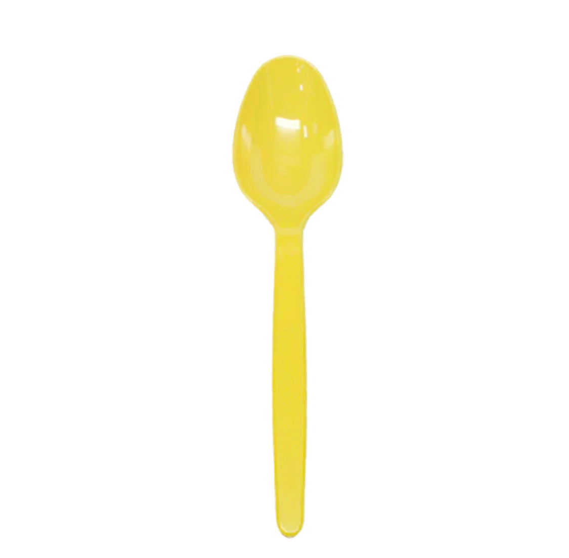 PS Plastic Heavy Weight Tea Spoons, Yellow - 1,000 pcs