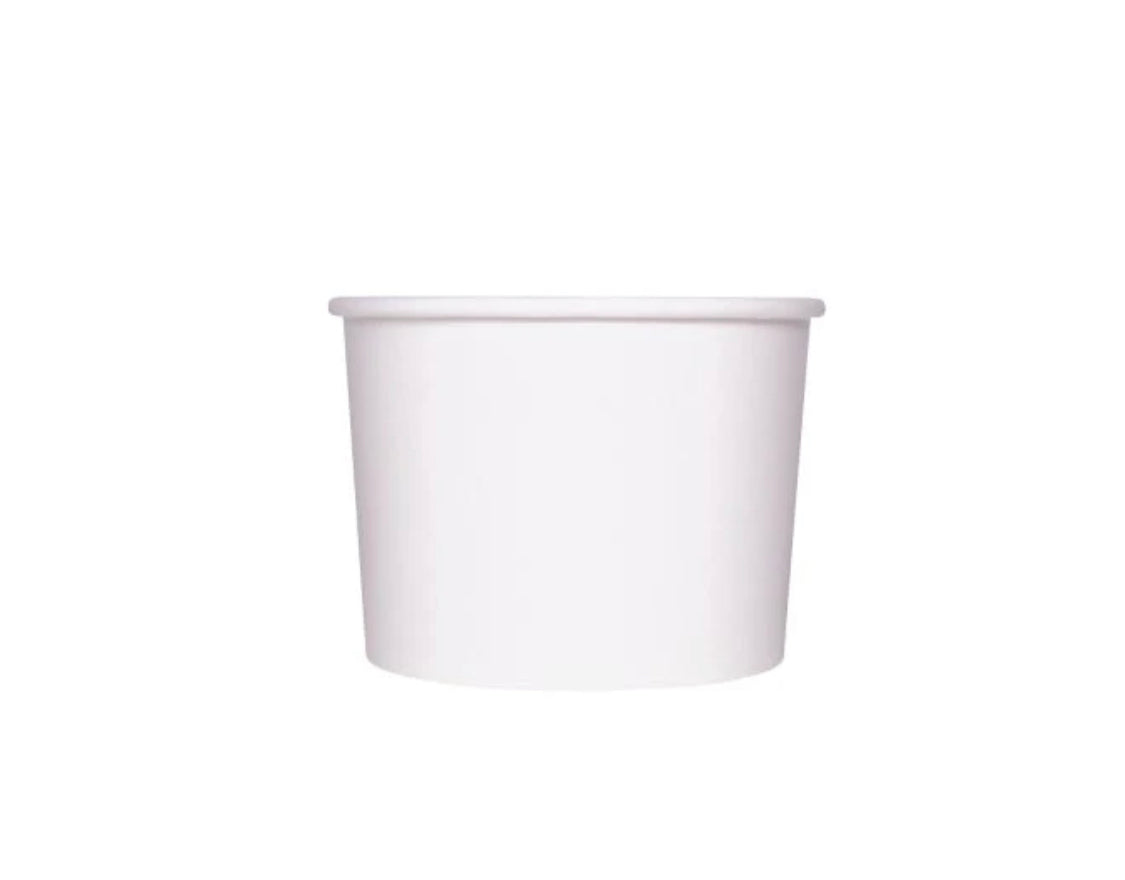 Paper Gourmet Food Container (96mm), 10/12 oz, White -500 pcs