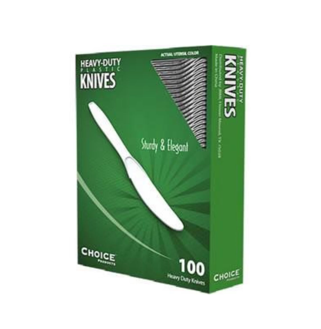 Knives, Retail Boxed, Heavy Weight, White, PS, L: 19.2 CM, W: 5.7 G - 10/100