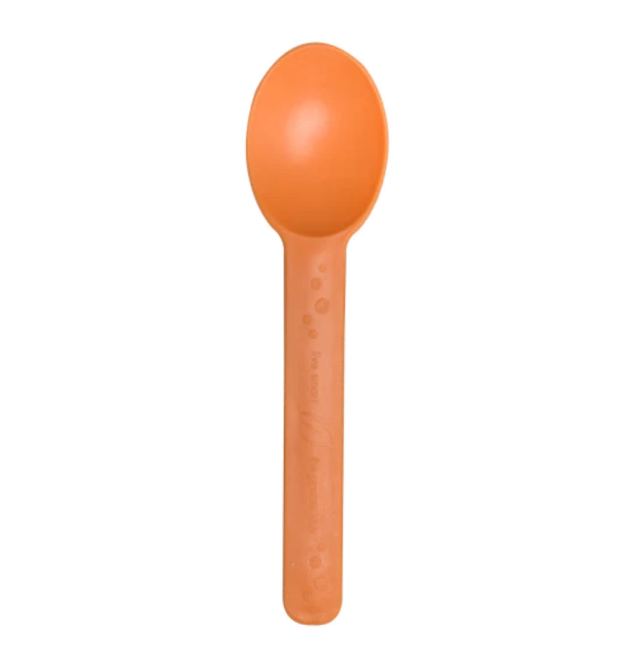 Bio-based Ice Cream Spoon, Heavy-Weight_Orange-1000 Pcs