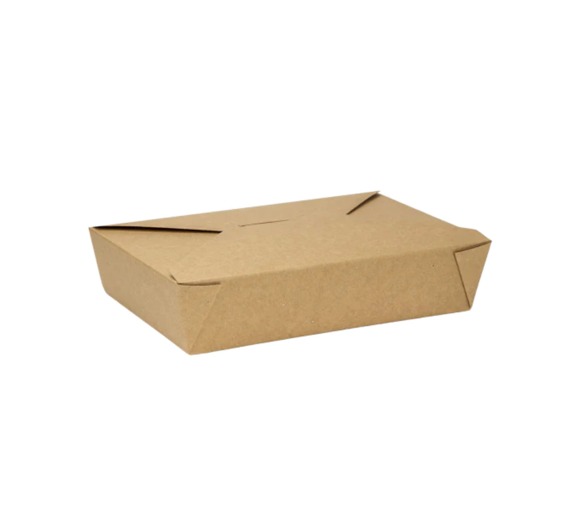 Fold-To-Go Box #2, 54 fl oz,  Kraft - 200 pcs