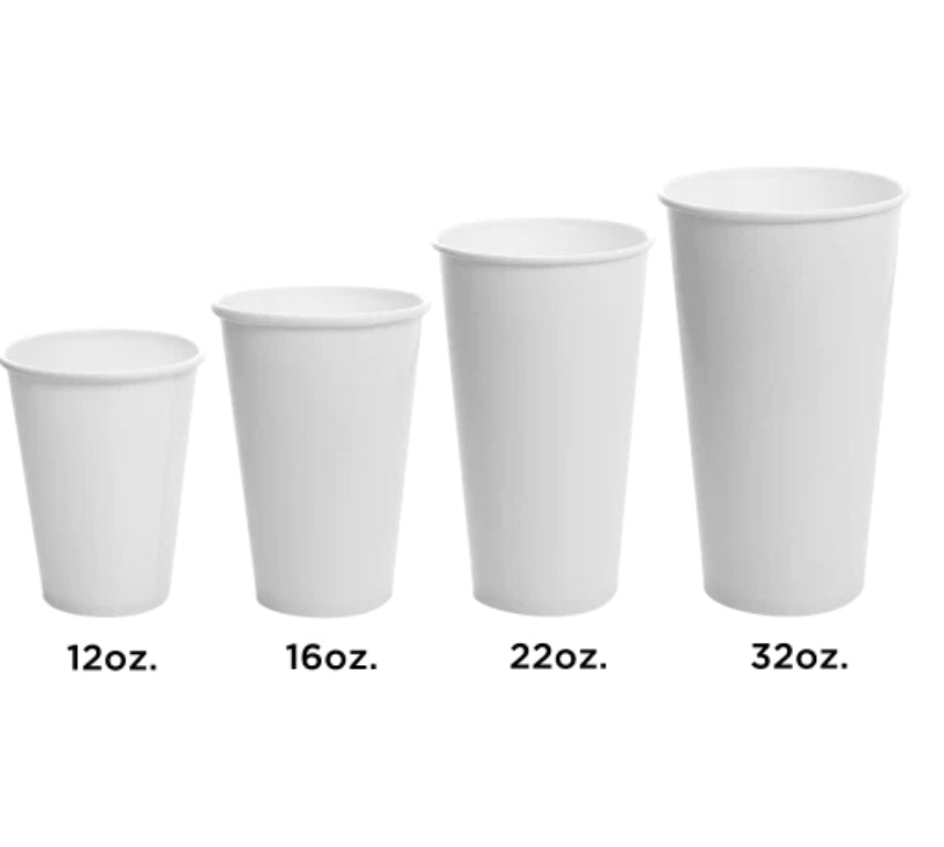 Paper Cold Cup (104.5mm), White, 32oz, 600 Pcs