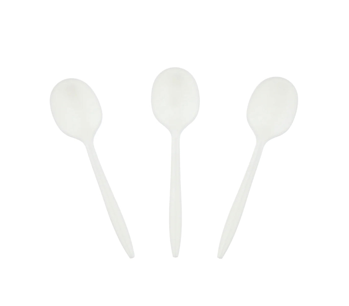 Soupspoon, MW, White, PP, L: 13.3 CM, W: 2.5 G - 1000