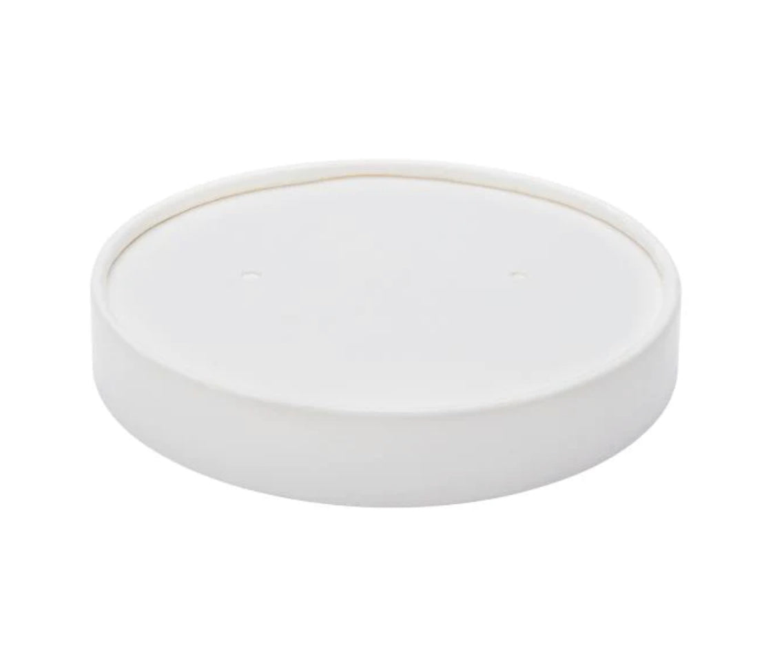 6-16 oz Paper Lid for Gourmet Paper Cold/Hot Food Containers (96mm) - 1,000 pcs