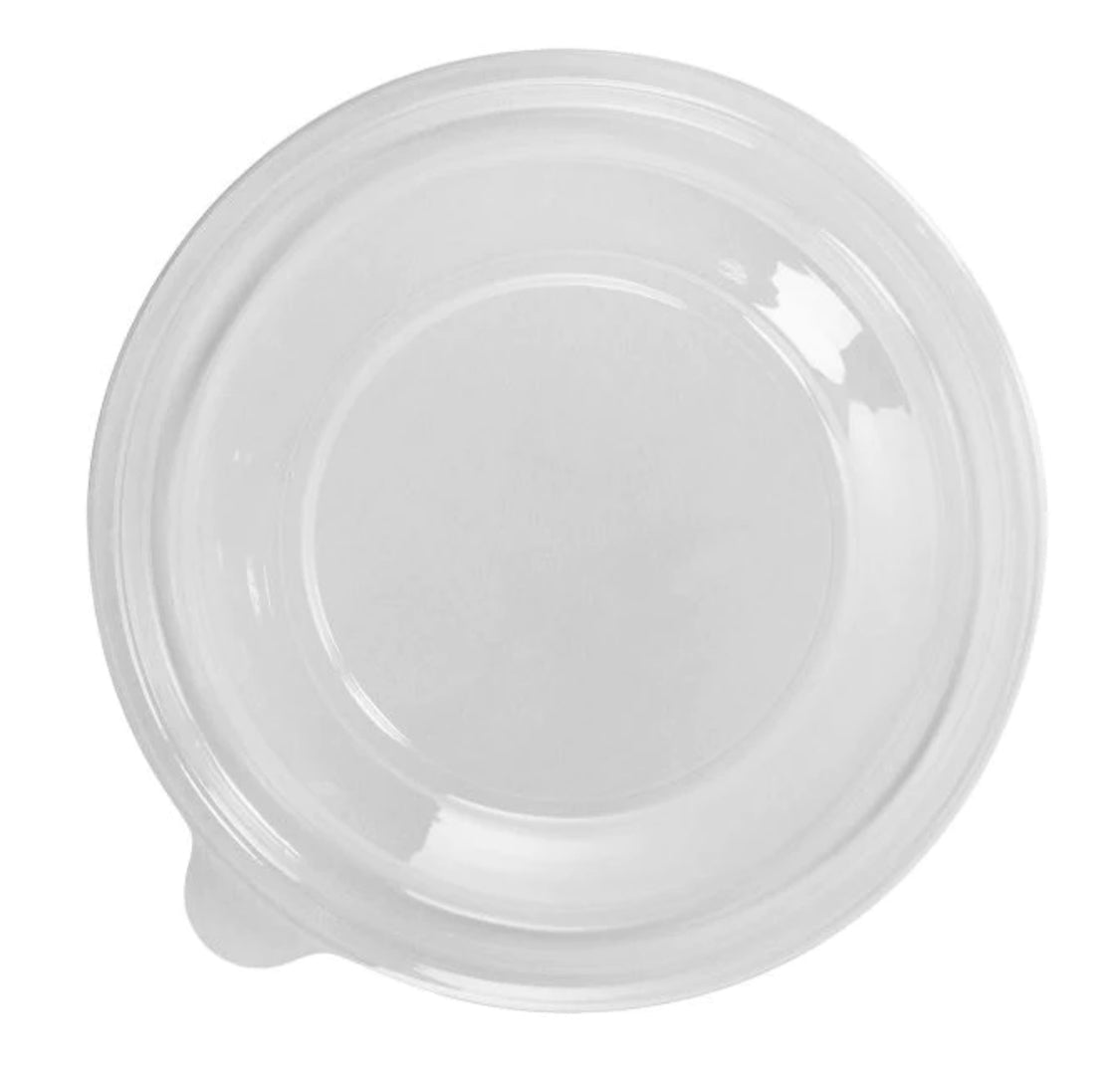 32 oz Dome PET Plastic Salad Bowl Lid (185mm) - 300 pcs