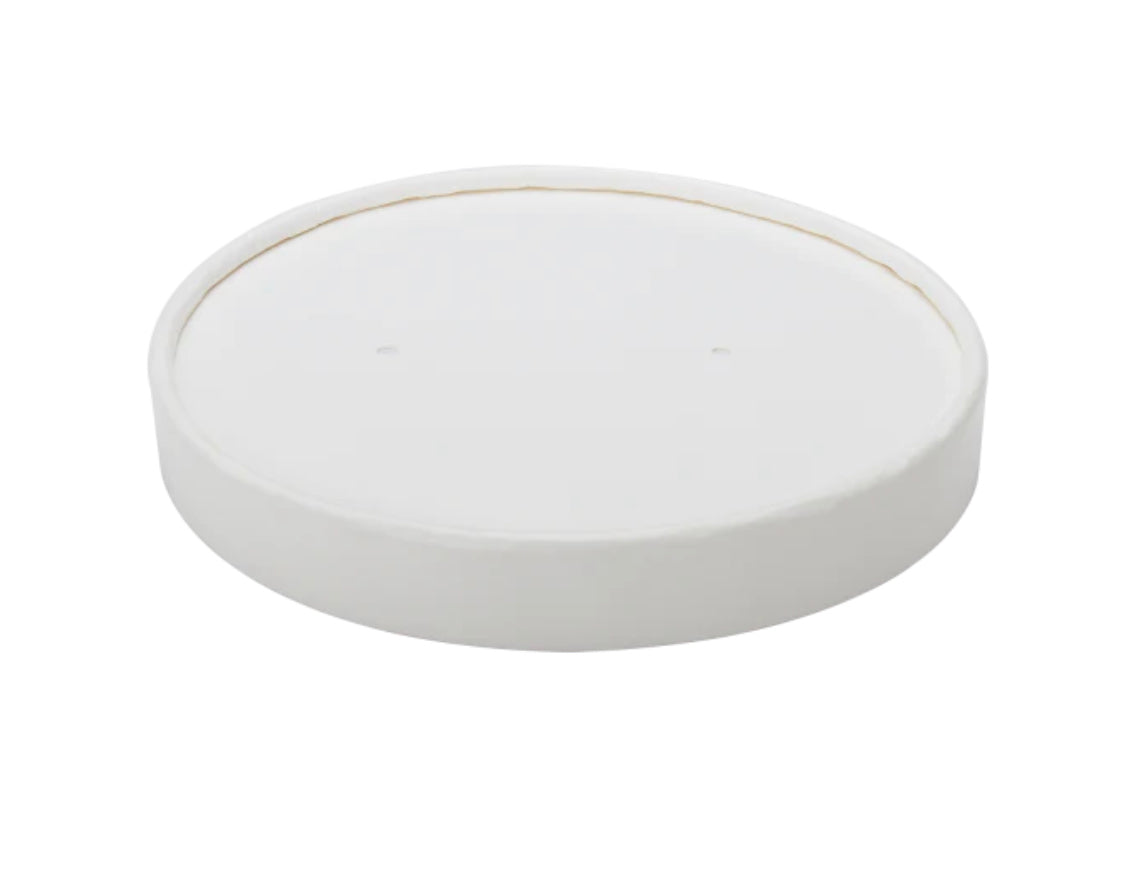 32 oz Paper Lid for Gourmet Paper Cold/Hot Food Containers (115mm)- 500 pcs