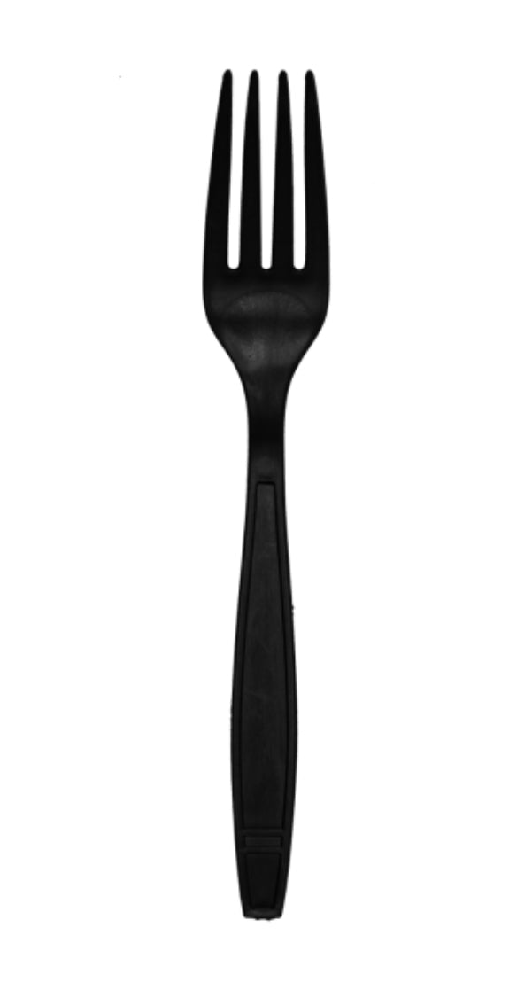 Bio-based Fork, Heavy Weight, Black-1000 Pcs