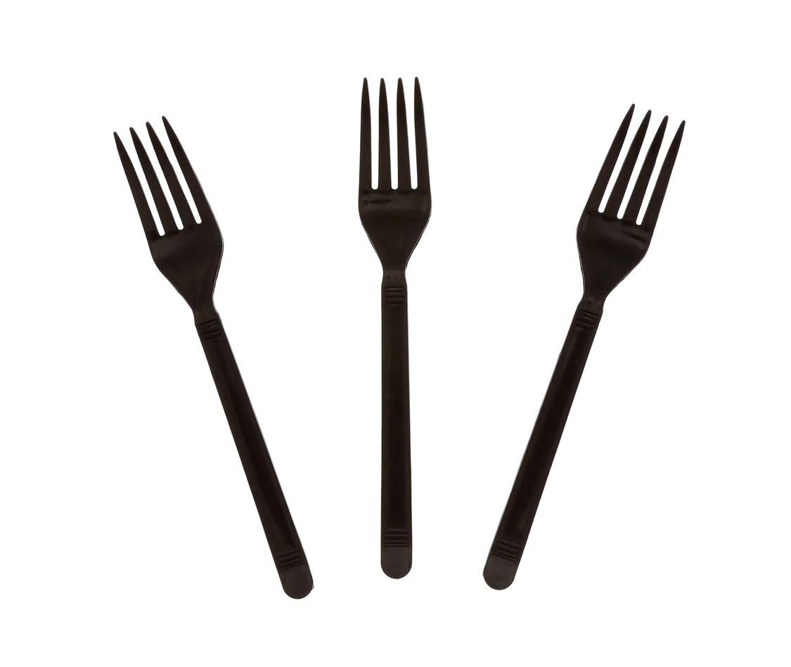 Fork, Heavy Weight, Black, PP, L: 18.3 CM, W: 5.1G - 1000