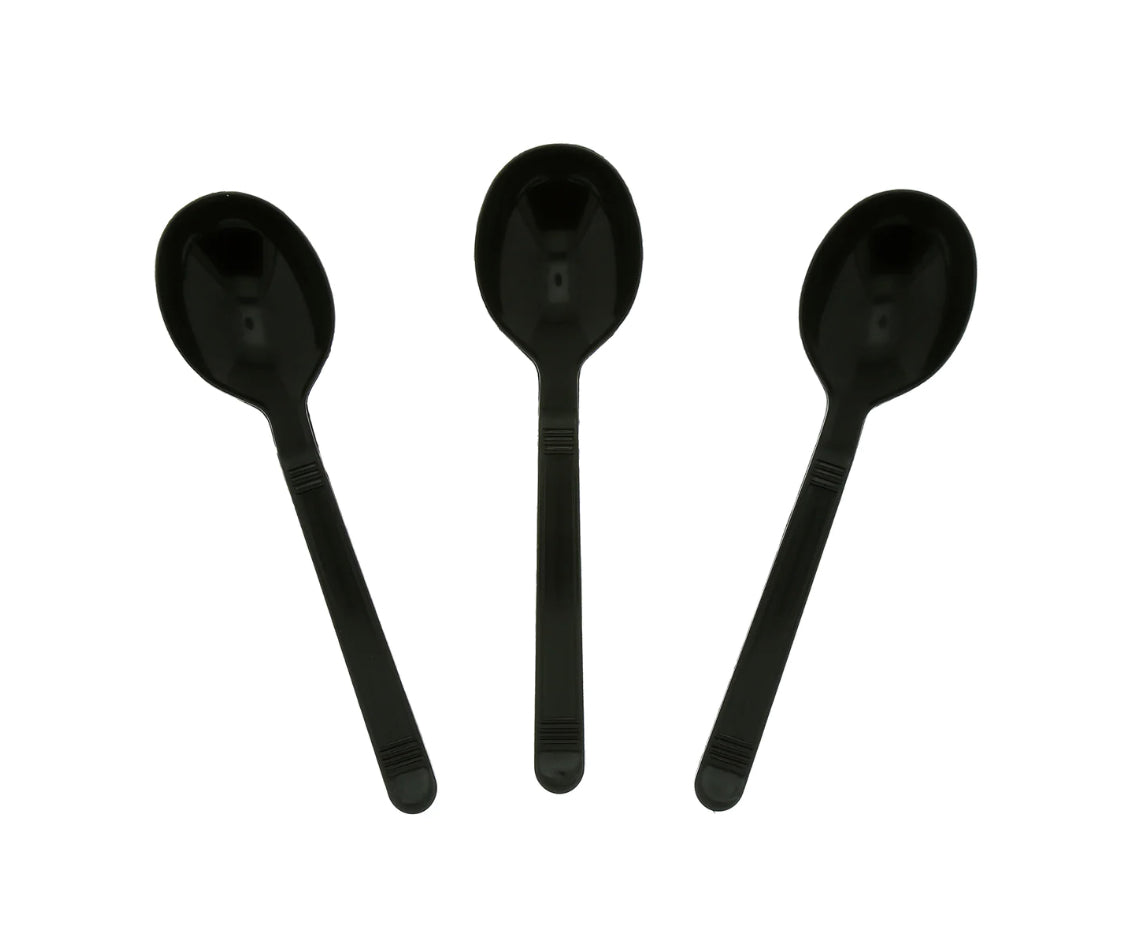 Soupspoon, Heavy Weight, Black, PP, L: 15.3 CM, W: 4.7 G - 1000