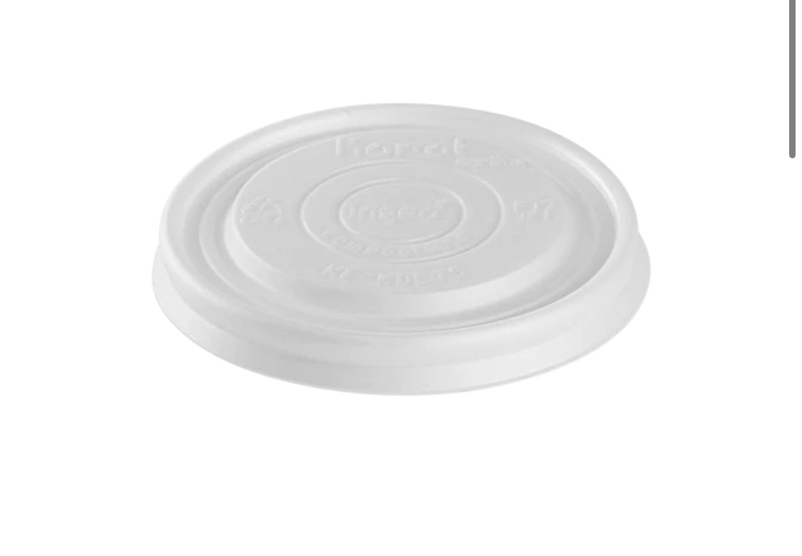 Eco Friendly - PLA Flat Lid for 6-10oz Eco Food Cups (90.8mm) - 1,000 pcs