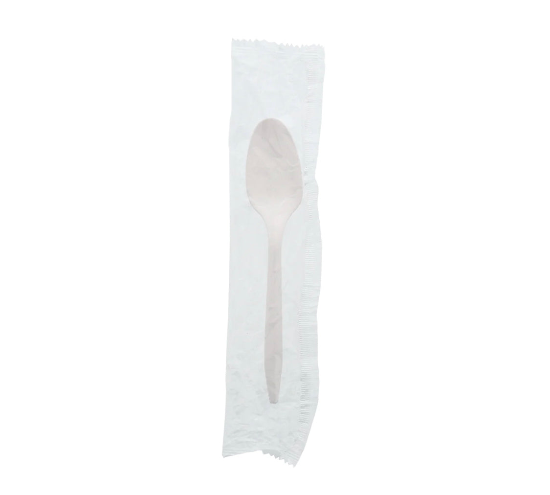 Teaspoon, Ind Wrapped, MW, White, PP, L: 14.2 CM, W: 2.5 G - 1000