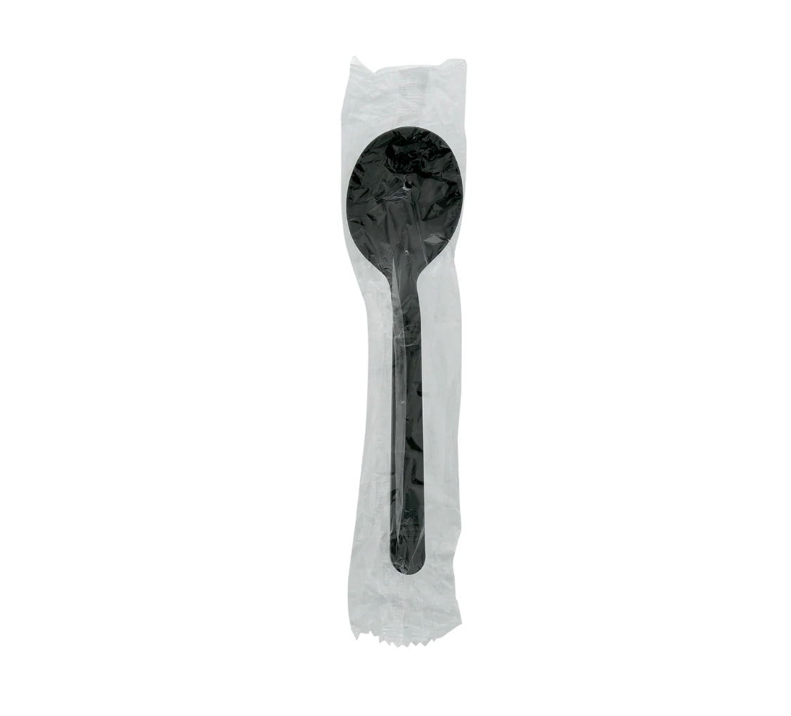 Soupspoon, MW, Ind Wrapped, Black, PP, L: 13.3 CM, W: 2.5 G - 1000