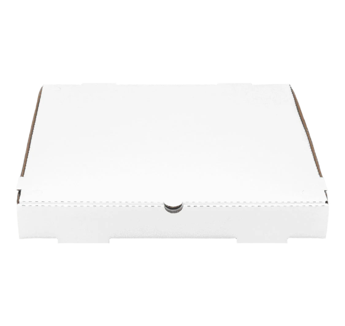 Corrugated Pizza Box, 16''x16''x2'', White - 50 pcs