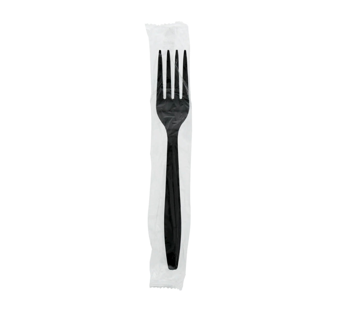 Fork, Heavy Weight, Black, Ind Wrapped, PS, L: 17.9 CM, W: 5.05 G - 1000