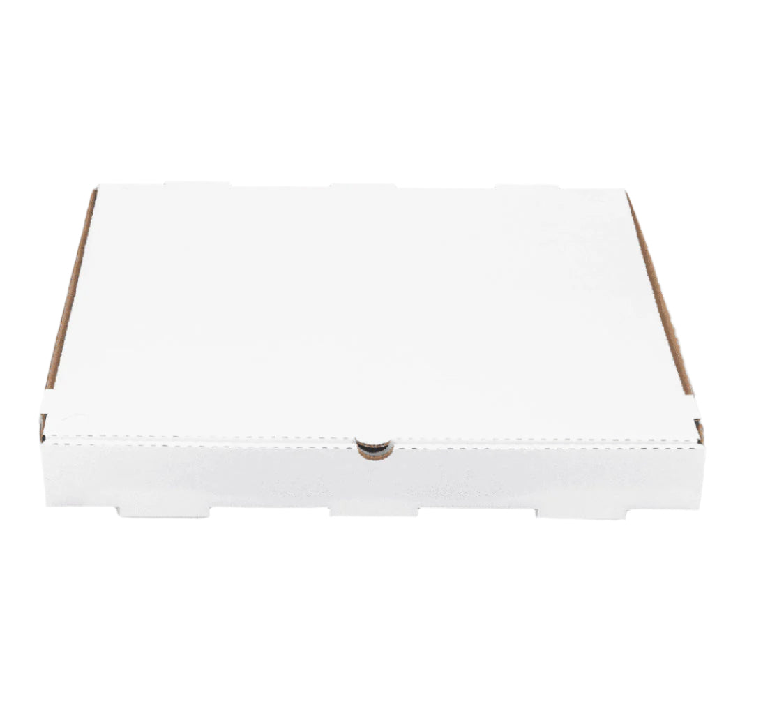 Corrugated Pizza Box, 18''x18''x2'', White - 50 pcs