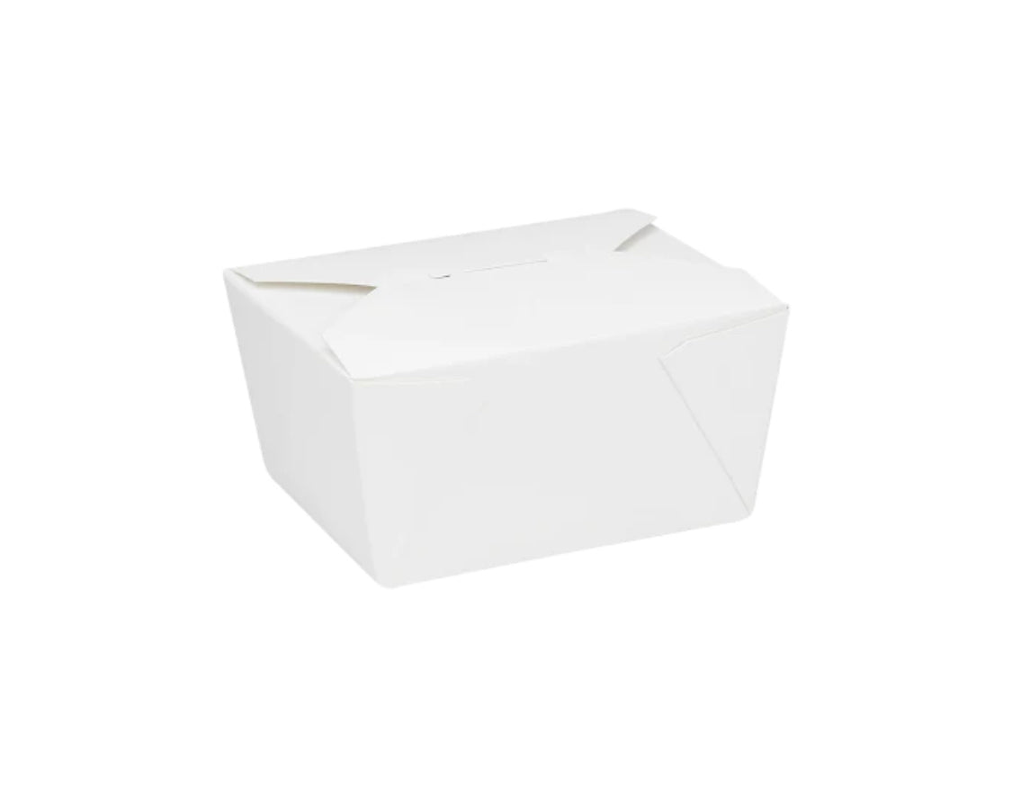 Fold-To-Go Box, #1, 30 fl oz, White - 450 pcs