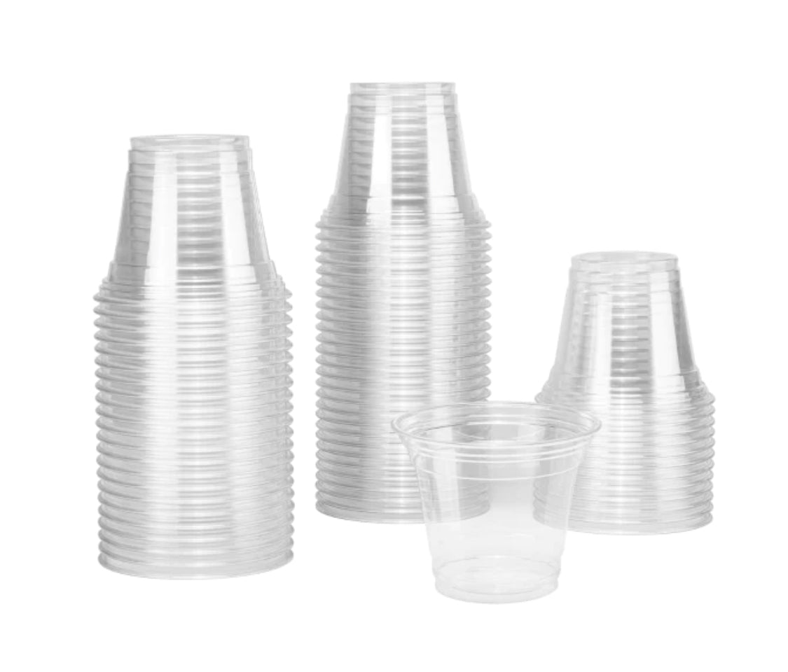 PET Plastic Cold Cups, 9oz, (92mm) - 1,000 pcs