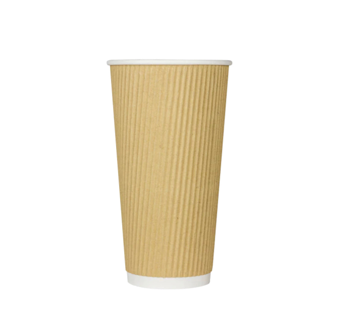 Paper Hot Cup (90mm), Kraft Ripple, 20oz, 500 Pcs