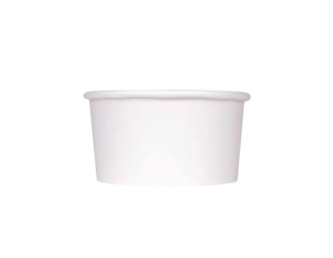 Paper Gourmet Food Container (96mm), 6 oz, White - 500 pcs