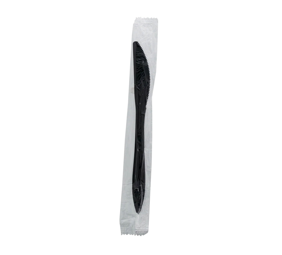 Knives, MW, Ind Wrapped, Black, PP, L: 16.2 CM, W: 2.5 G - 1000