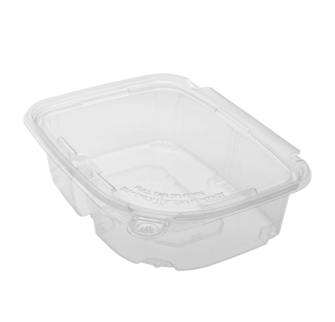 Hinged Deli Container with Lid 24 oz PET Plastic Tamper Resistant - 200 pcs