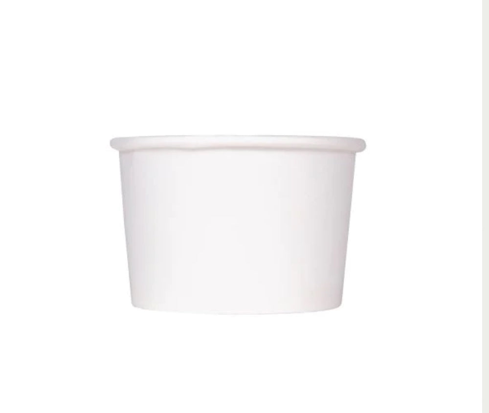 4oz Double Poly Paper Hot/Cold Food Cups (76mm), White - 1,000 pcs