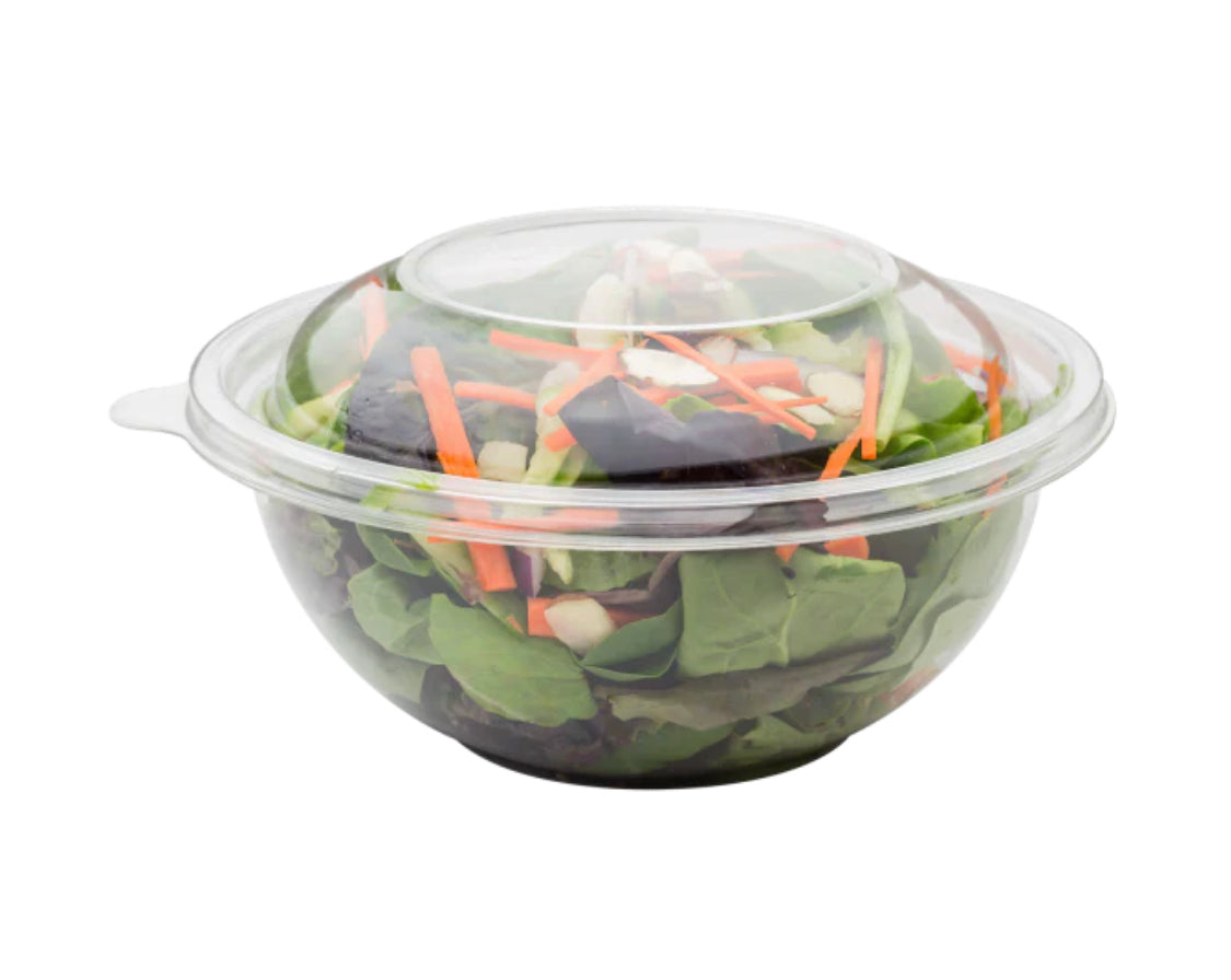 PET Round, 32oz Plastic Salad Bowl (185mm)- 300 pcs