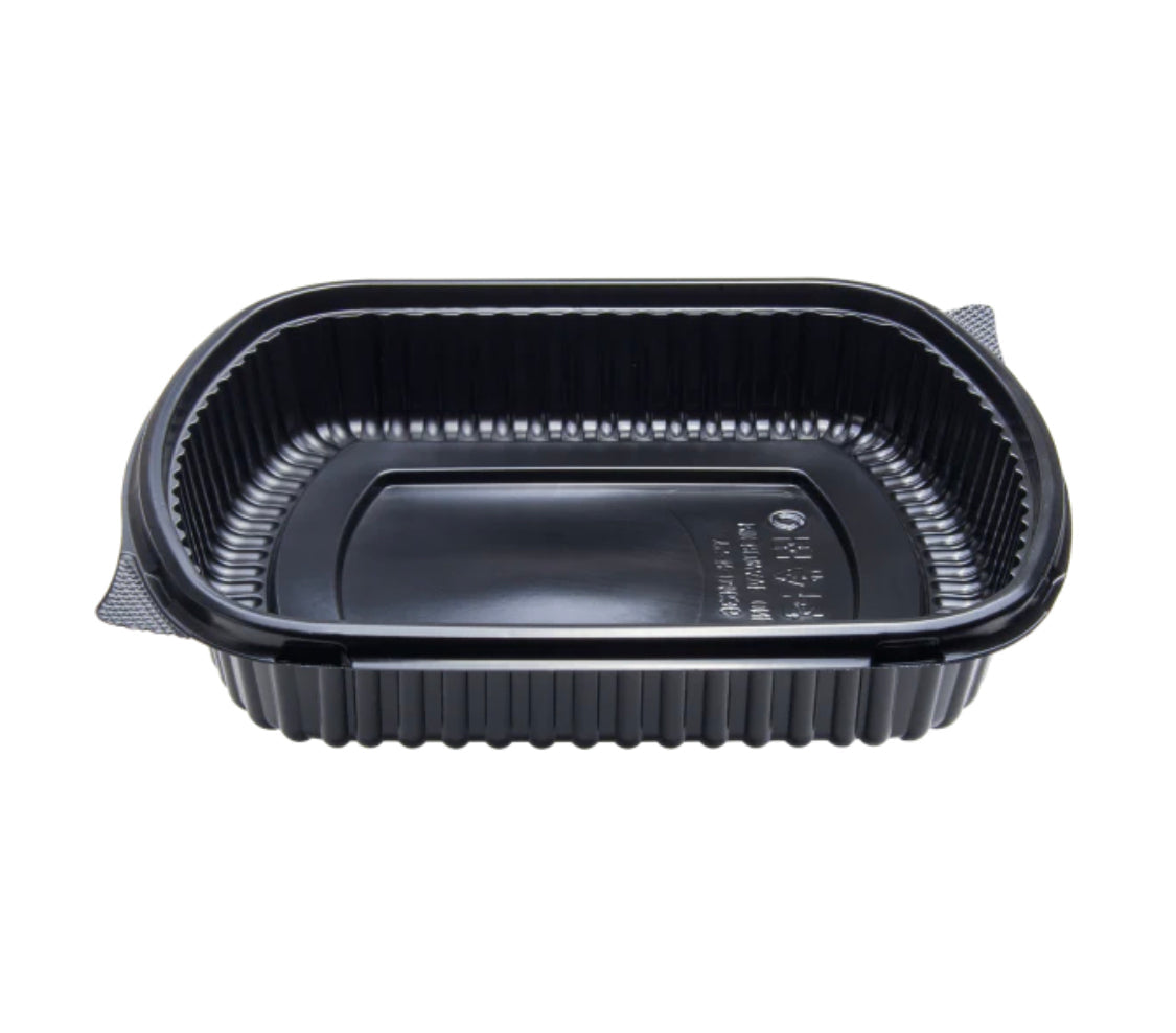 Microwaveable PP Black Take Out Box, 36oz - 300 pcs