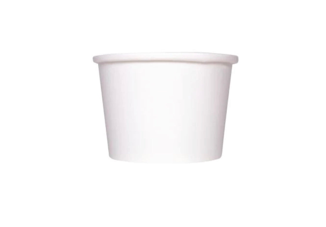 Paper Gourmet Food Container (96mm), 8 oz, White - 1000 pcs