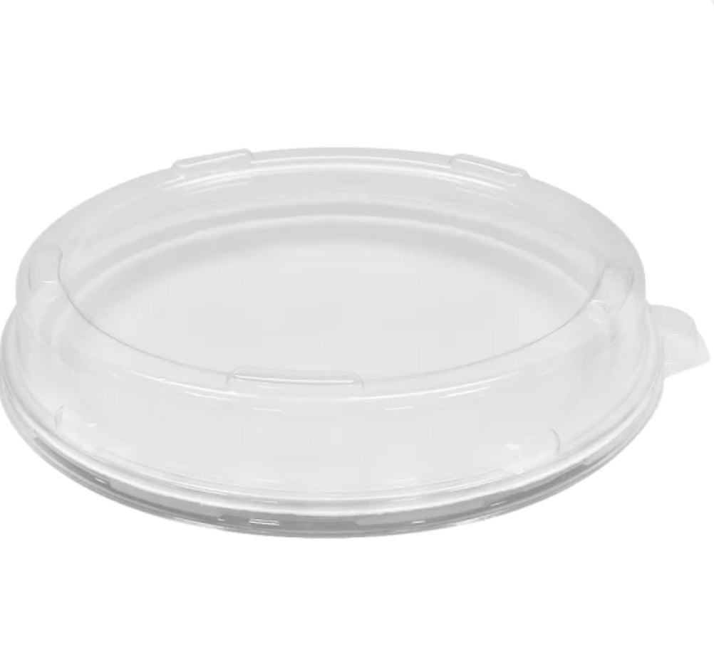 PET Plastic Dome Lid for 9'' Bagasse Round Plates, - 200 pcs