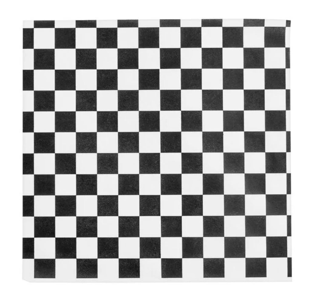 Deli Wrap / Paper Liner Sheets, 12" x 12" Black Checkered - 5,000 sheets