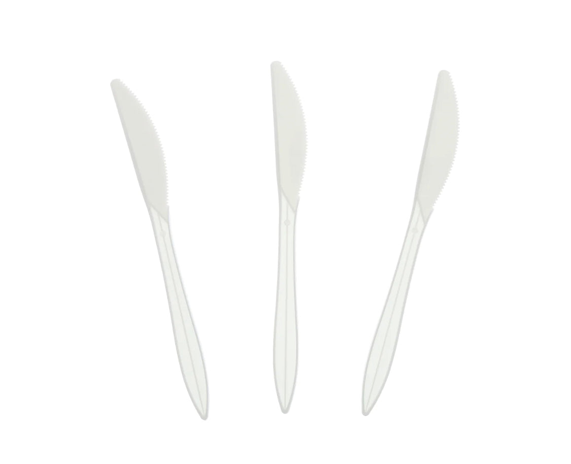 Knives, MW, White, PP, L: 16.2 CM, W: 2.5 G - 1000