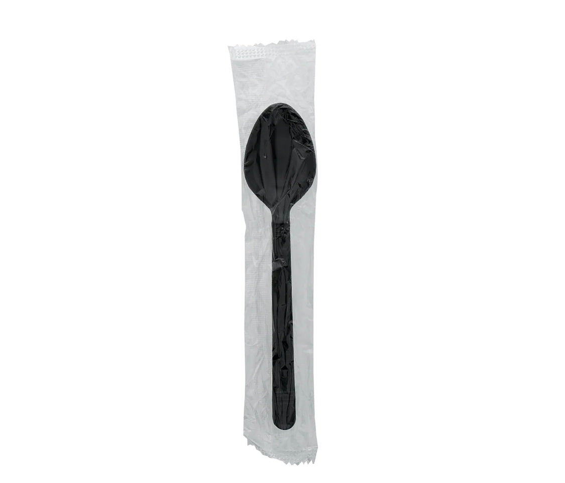 Teaspoon, Heavy Weight, Ind Wrapped, Black, PP, L: 15.9 CM, W: 4.7 G - 1000