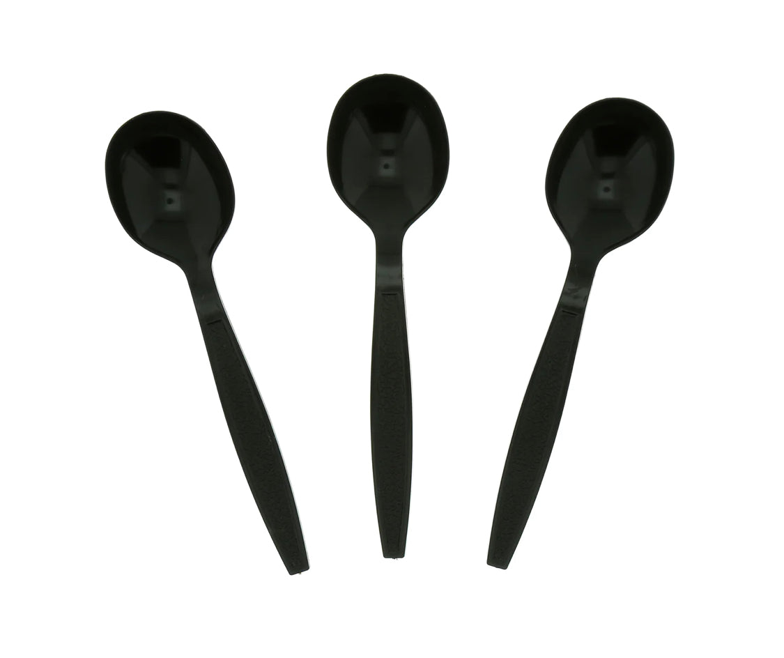 Soupspoon, Heavy Weight, Black, PS, L: 14.5 CM, W: 4.5 G - 1000