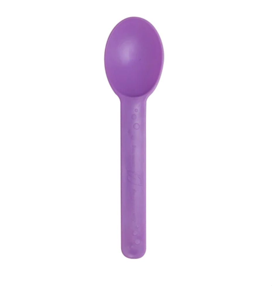 Bio-based Ice Cream Spoon, Heavy-Weight_Purple-1000 Pcs