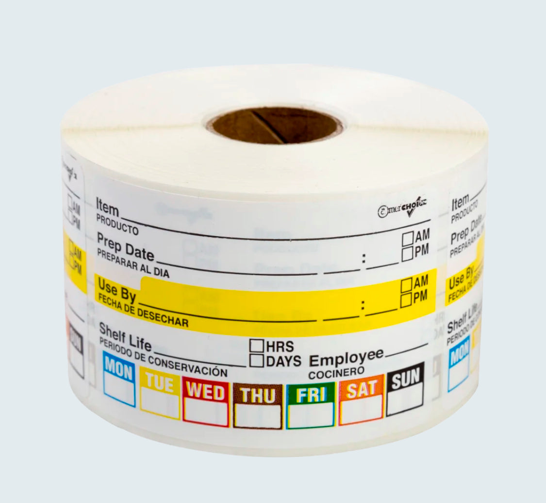 Food Rotation Label, Universal, 4 color, Roll 500