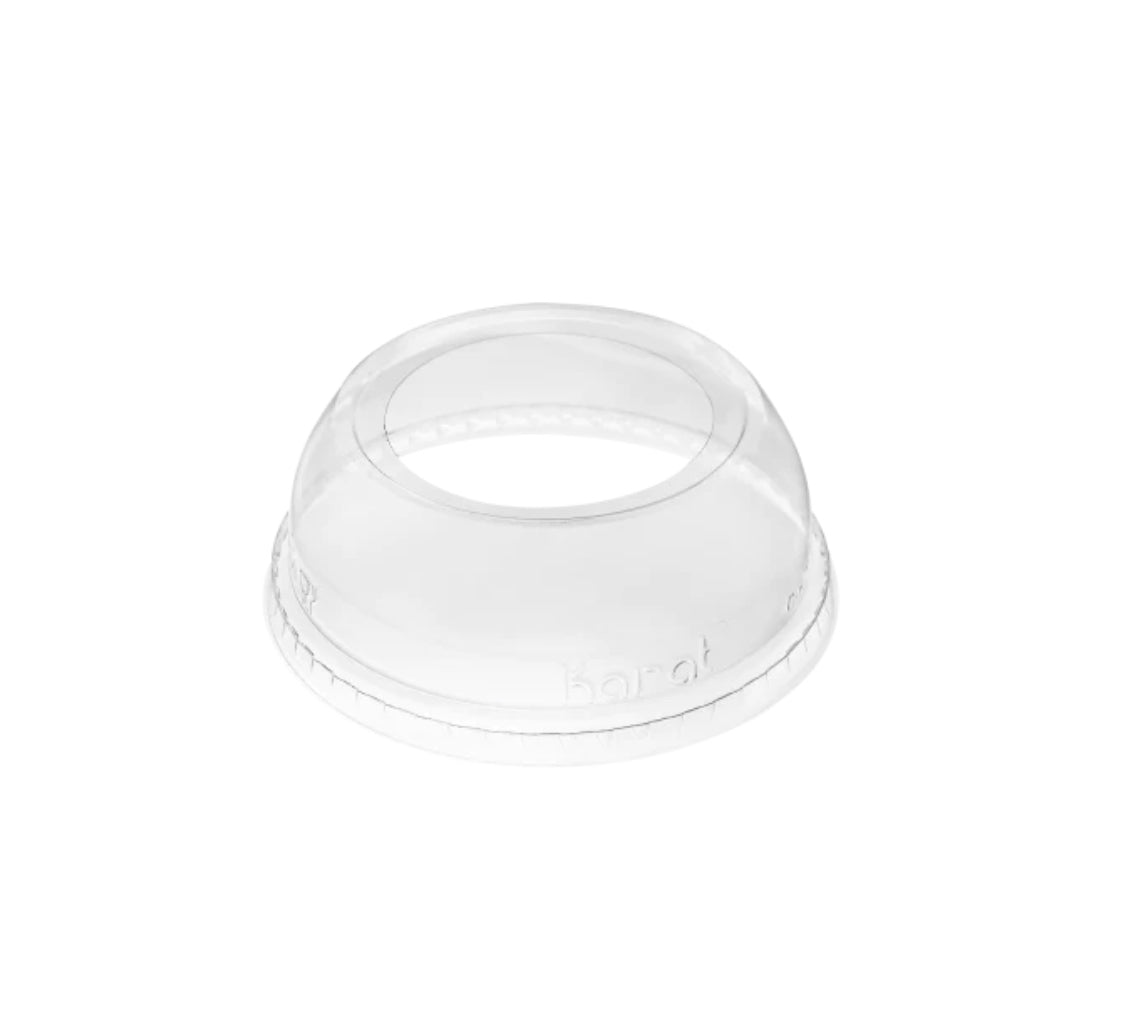 PET Plastic Dome Lids, Wide Opening, Fits 12-24oz, (98mm) - 1,000 pcs