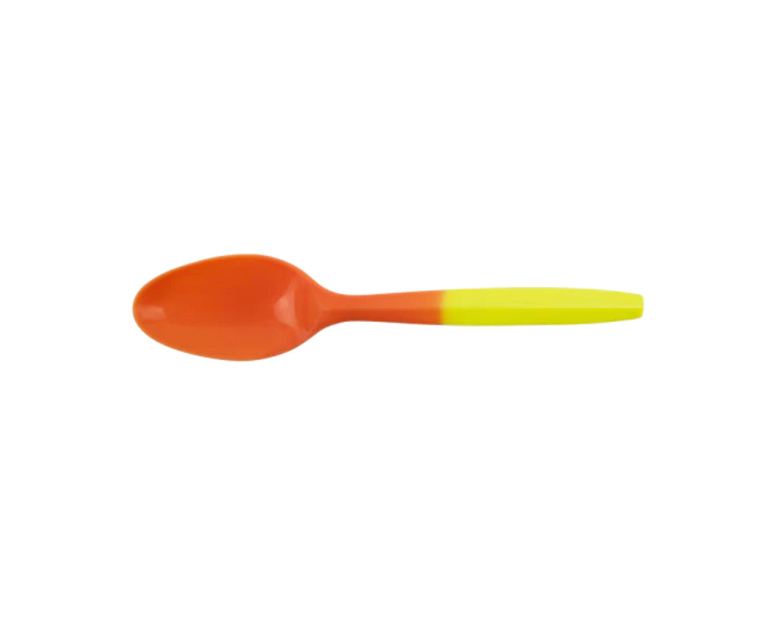 PP Plastic Medium Weight Color Changing Tea Spoons, Yellow to Orange - 1,000 pcs