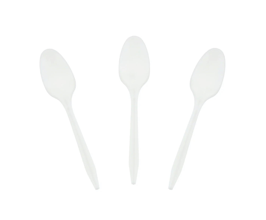 Teaspoon, MW, White, PP, L: 14.2 CM, W: 2.5 G - 1000