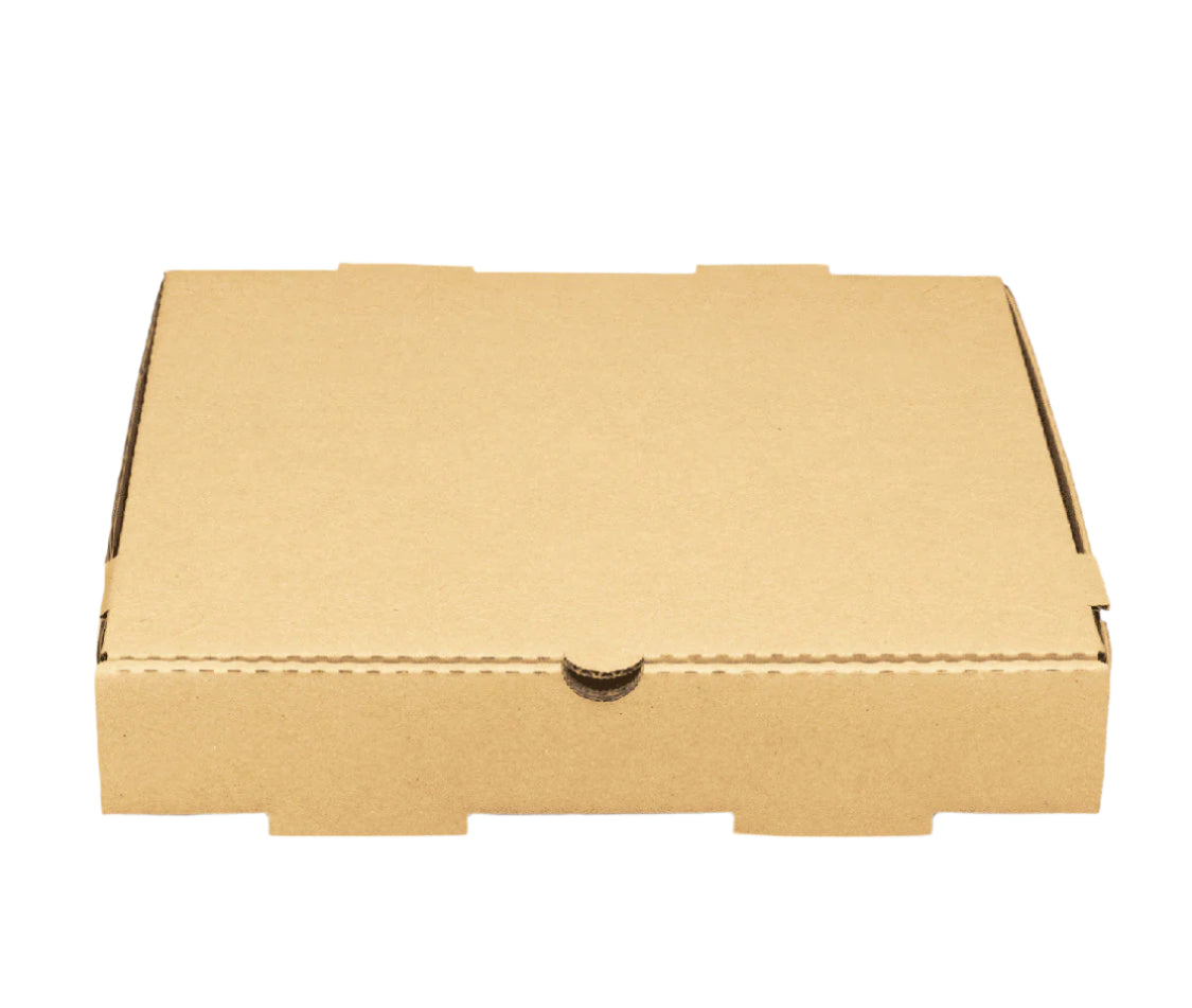 Corrugated Pizza Box, 12''x12''x2'', Kraft - 50 pcs