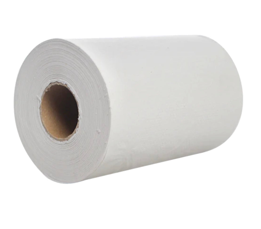 Hardwound Junior Paper Towel Rolls, 350’, White - Case of 12 rolls