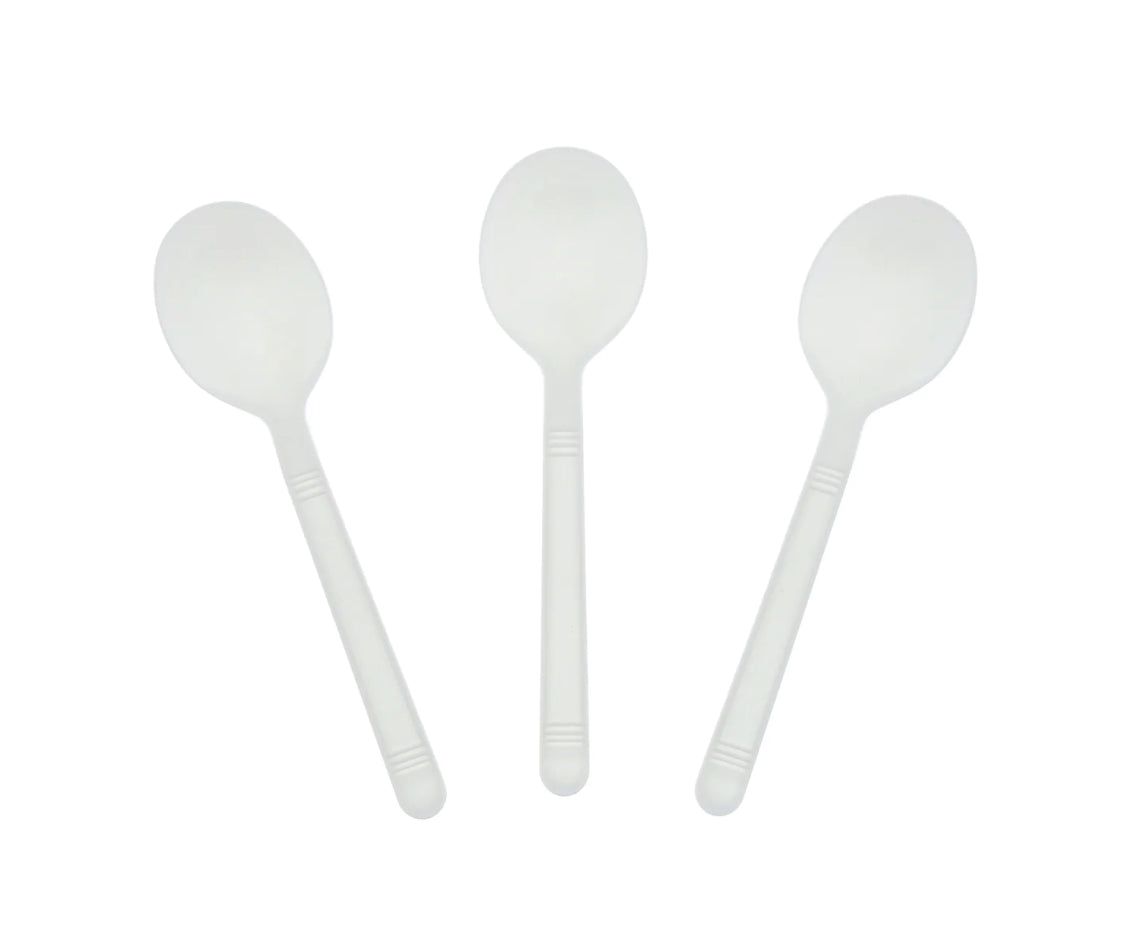 Soupspoon, Heavy Weight, White, PP, L: 15.3 CM, W: 4.7 G - 1000